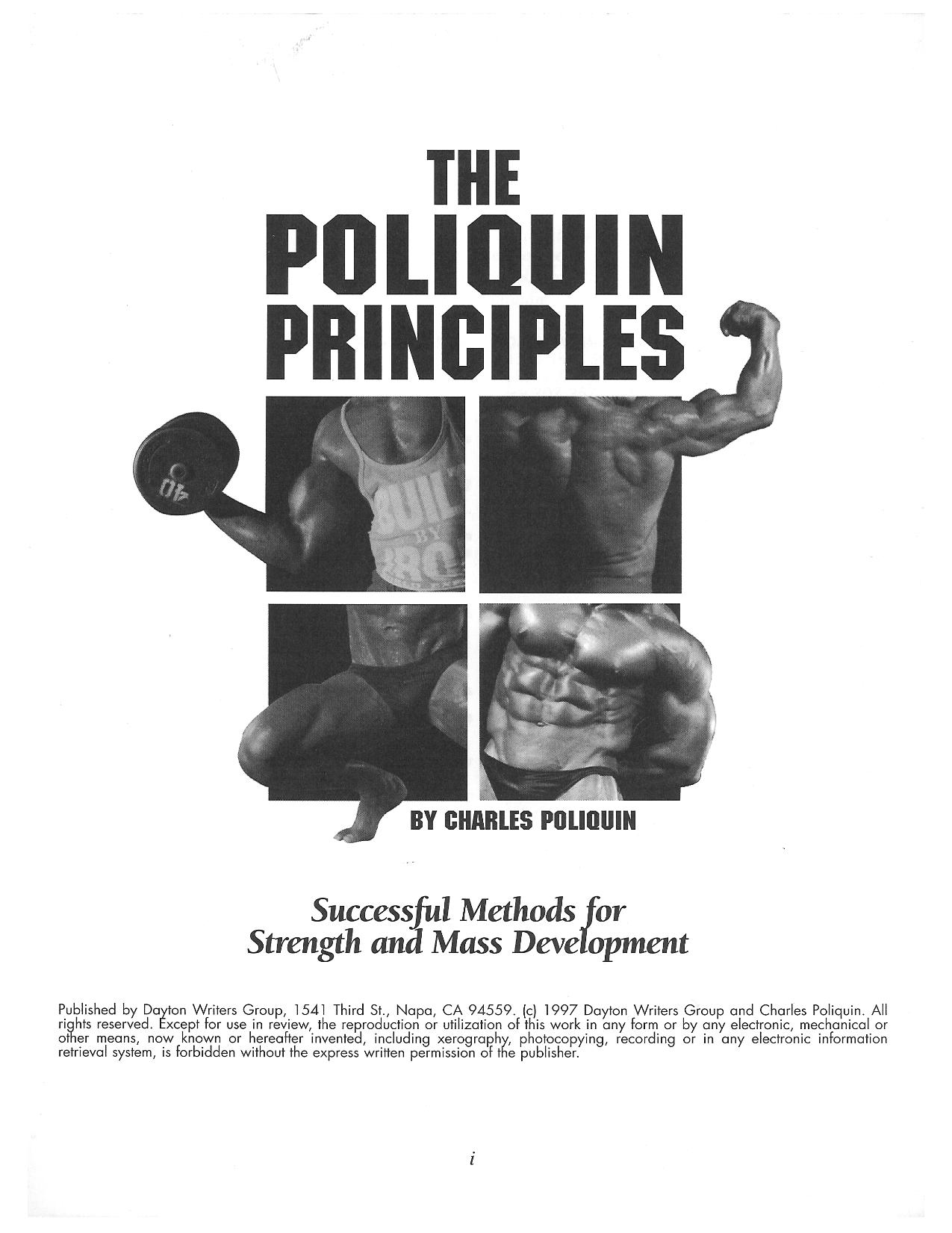 The Poliquin Principles by Charles Poliquin