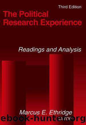 The Political Research Experience: Readings and Analysis by Marcus E. Ethridge