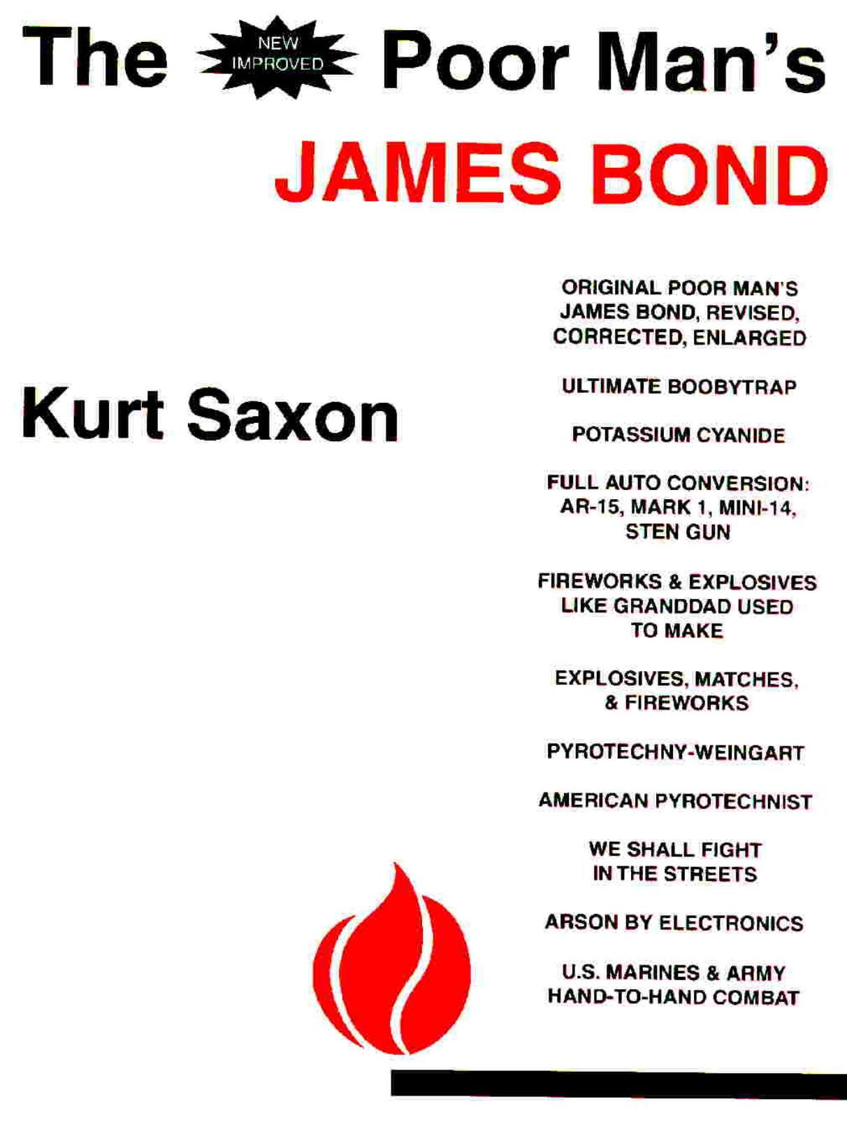The Poor Man's James Bond Volume 1 by Kurt Saxon