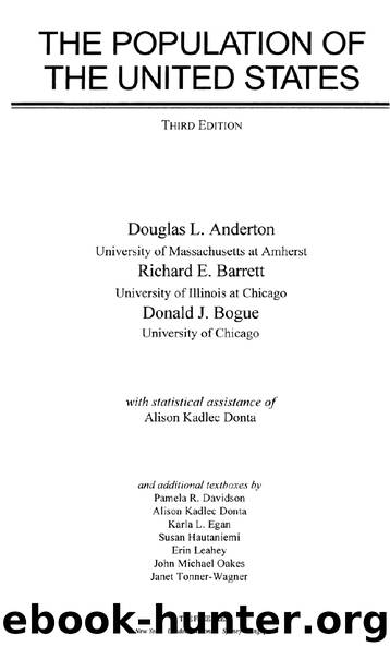 The Population of the United States by Douglas L. Anderton
