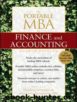 The Portable MBA in Finance and Accounting by Grossman Theodore & Livingstone John Leslie