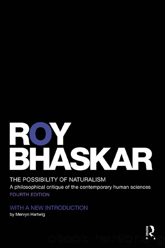 The Possibility of Naturalism by Roy Bhaskar