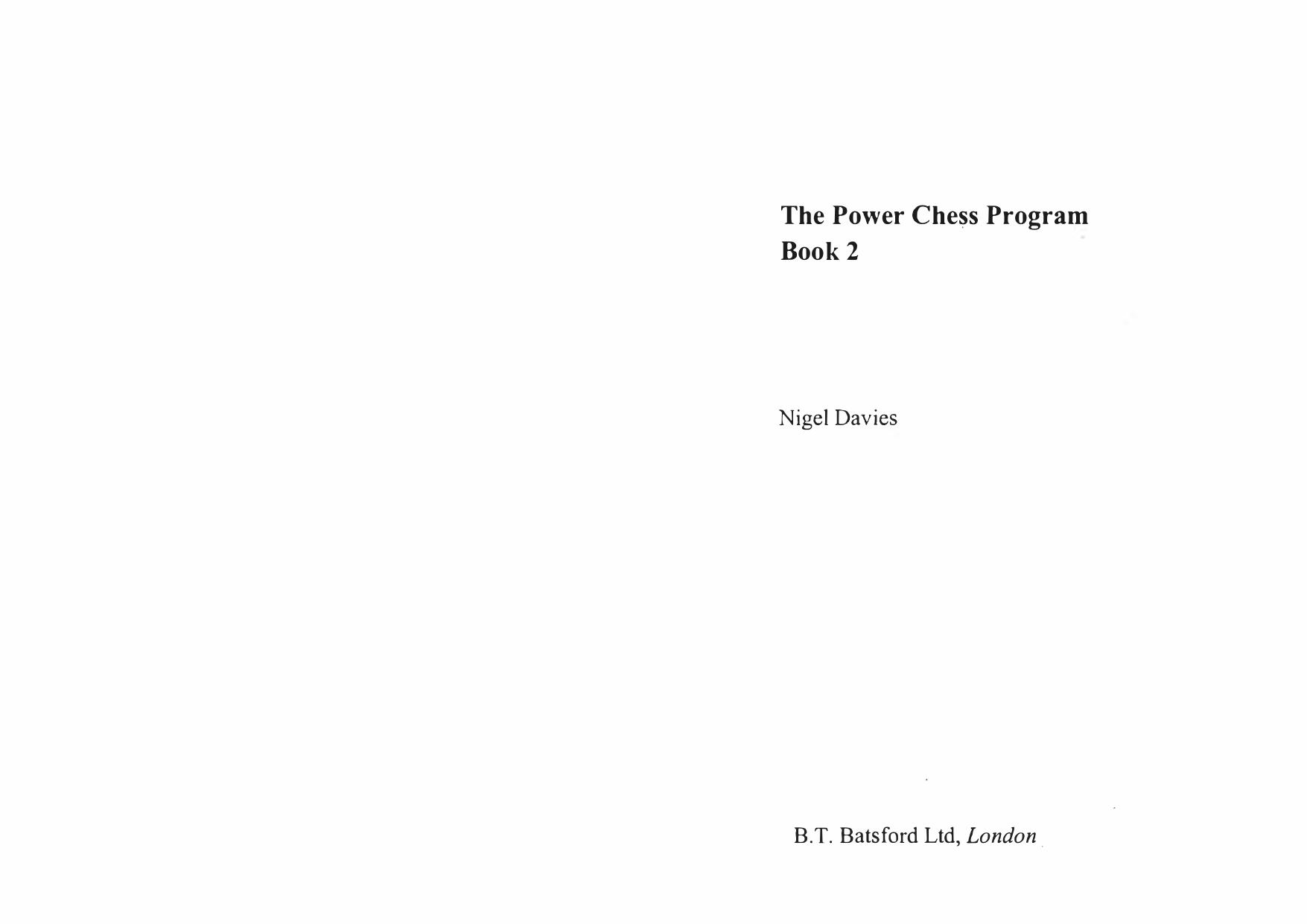 The Power Chess Program by Nigel Davies