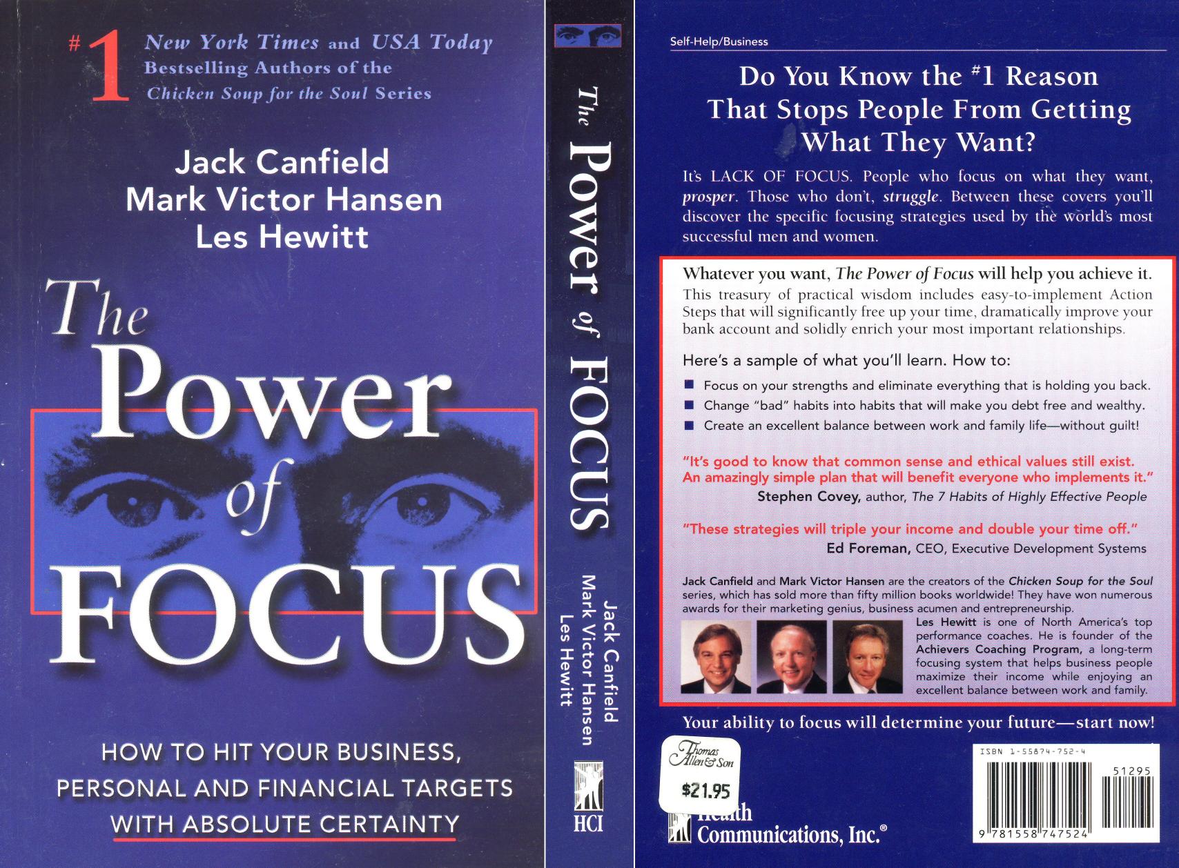 The Power of Focus by Jack Canfield Mark Victor Hansen Les Hewitt