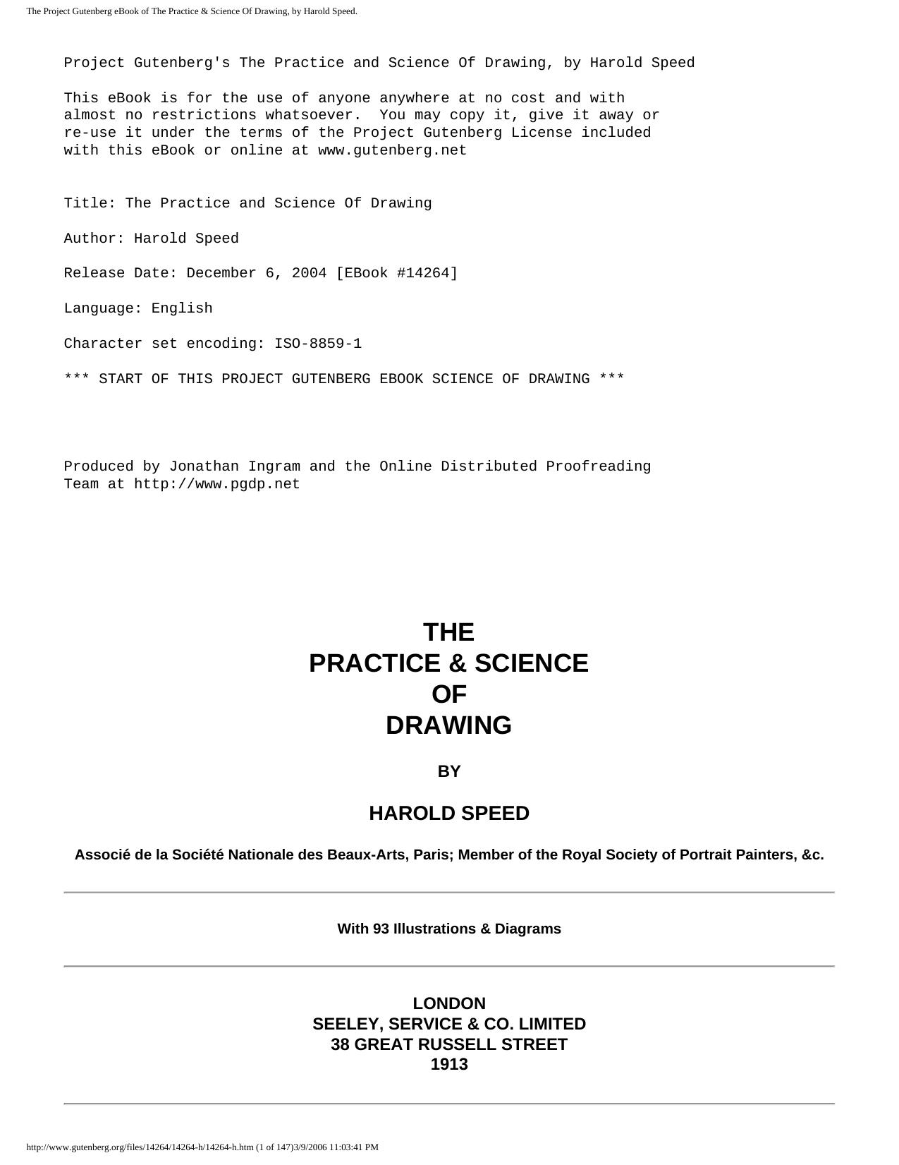The Practice and Science of Drawing by Harold Speed