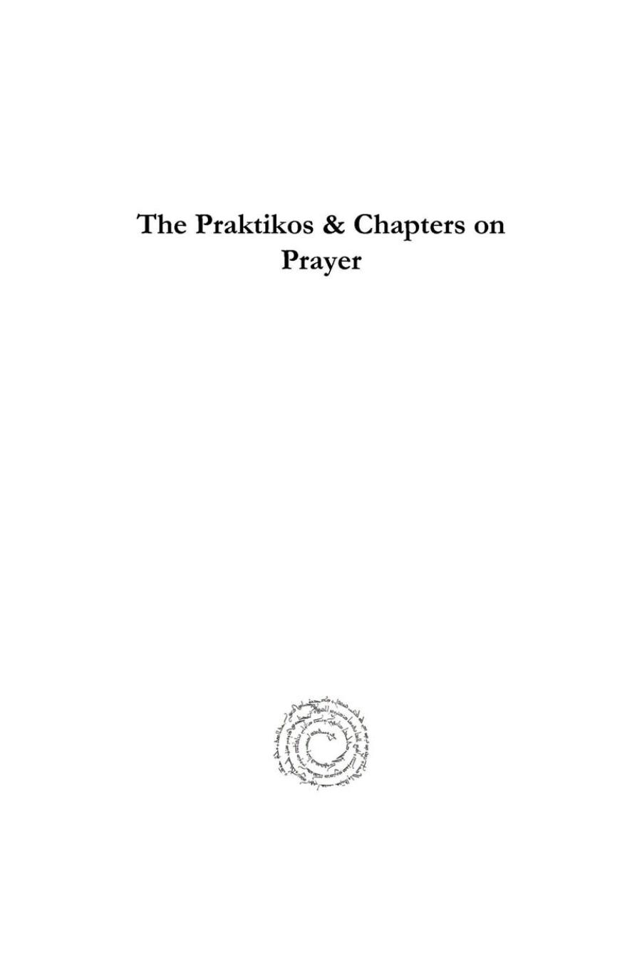 The Praktikos & Chapters on Prayer by Evagrius Ponticus; John Eudes Bamberger