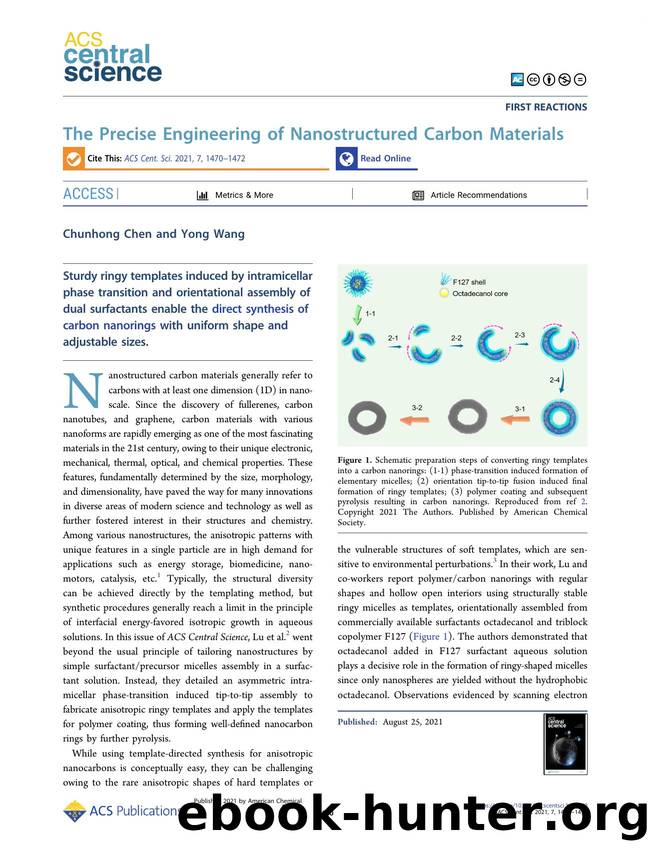 The Precise Engineering of Nanostructured Carbon Materials by Chunhong Chen & Yong Wang (ORCID: g/0000-0001-8043-5757)