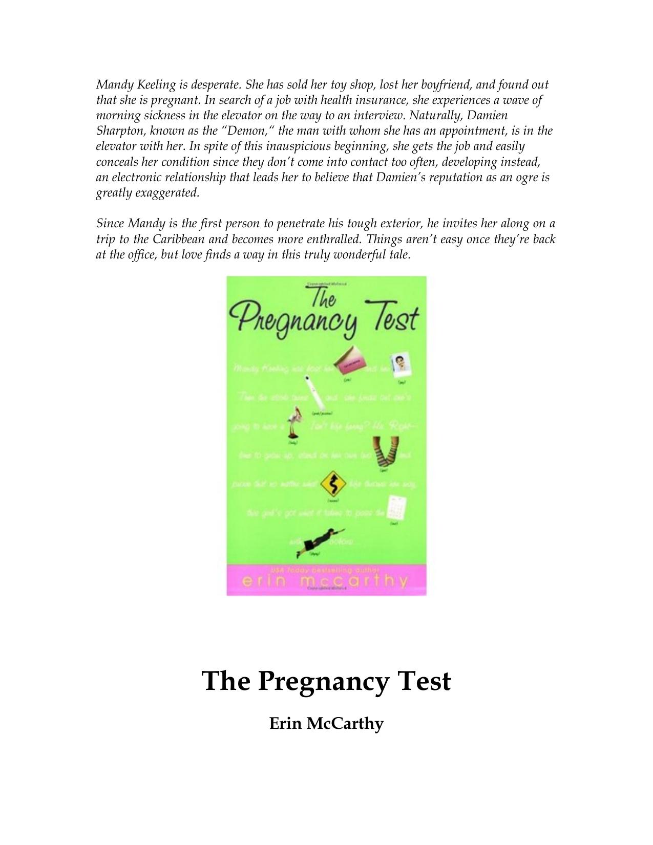 The Pregnancy Test by Erin McCarthy