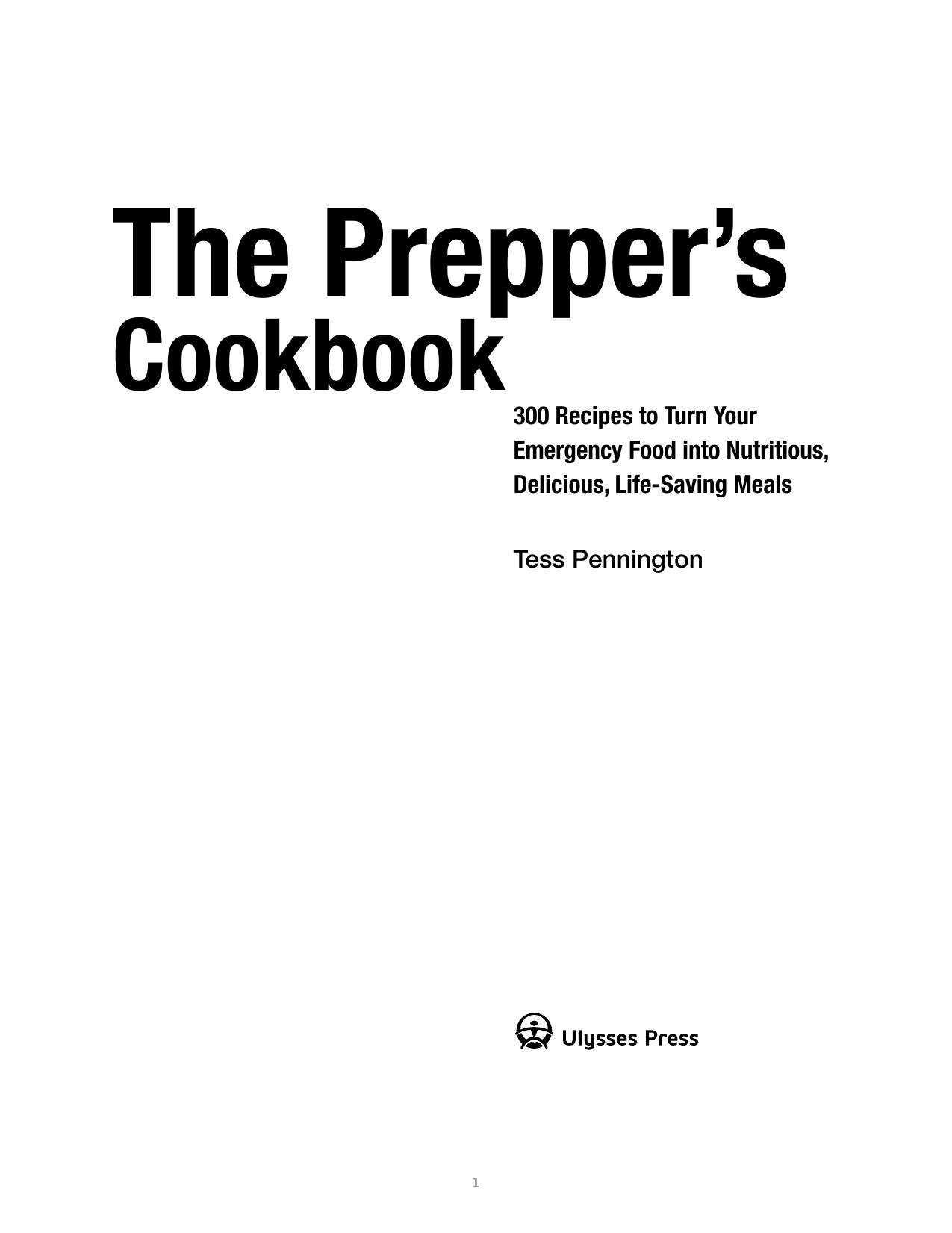 The Prepper's Cookbook by Tess Pennington
