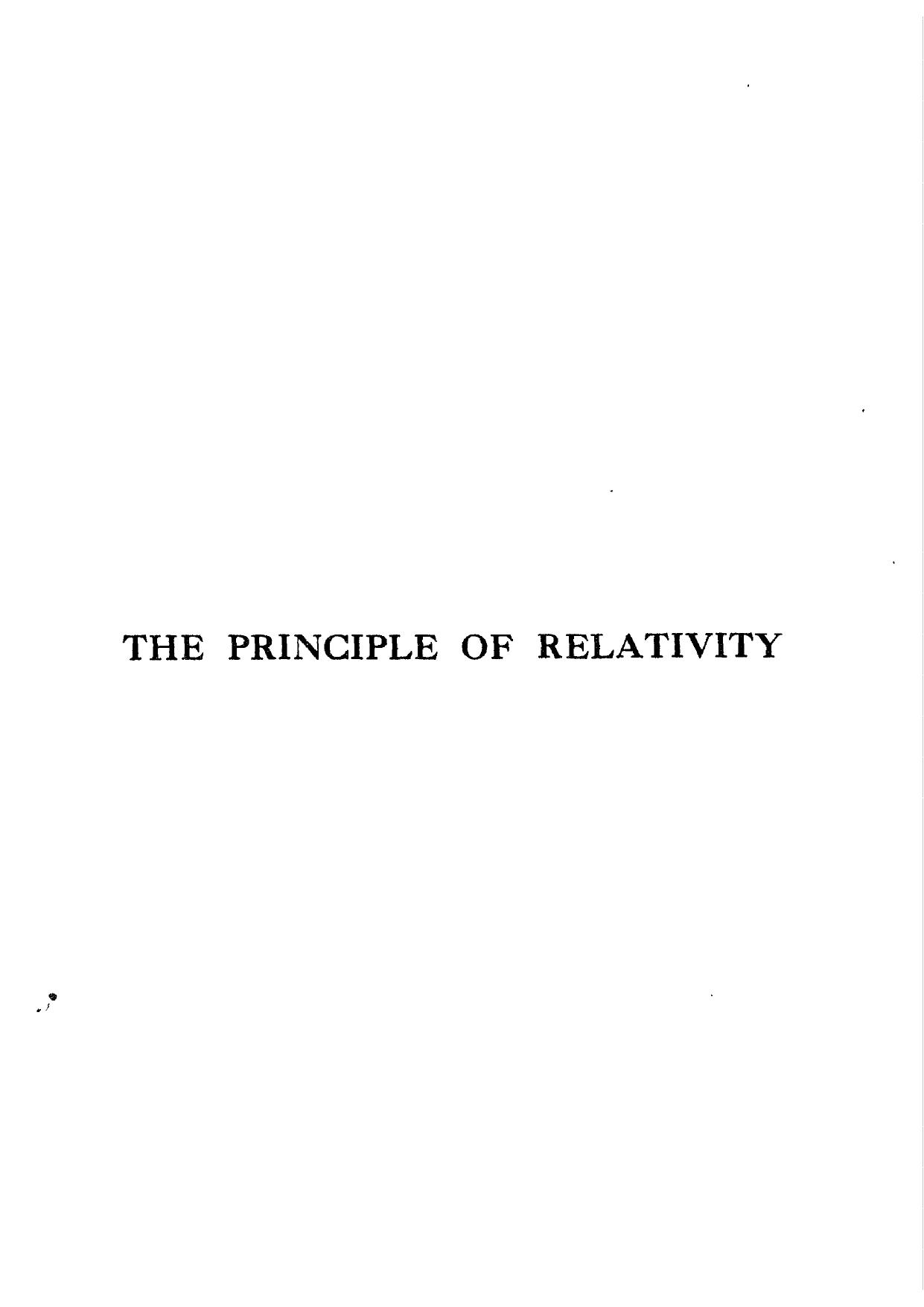 The Principle of Relativity (Dover Books on Physics) by Hendrik A. Lorentz Albert Einstein H. Minkowski H. Weyl