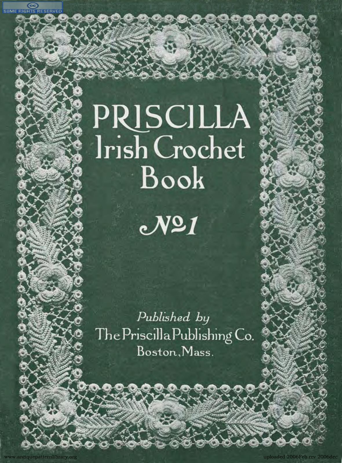 The Priscilla Irish Crochet book № 1 by Lula M. Harvey