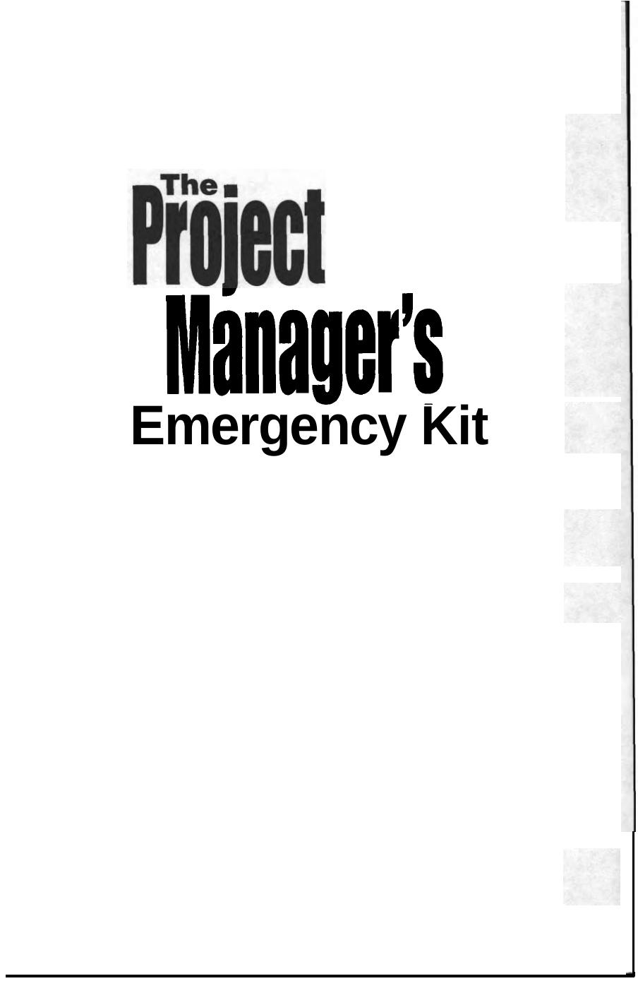 The Project Manager's Emergency Kit by Ralph L. Kliem PMP