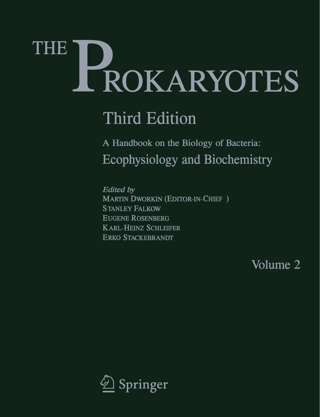 The Prokaryotes (3rd edition) by Unknown