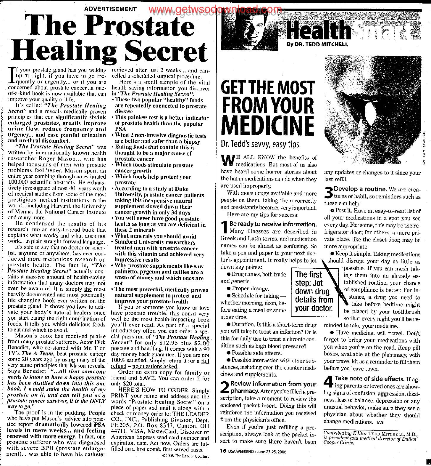 The Prostate Healing Secret by Copyright 2010 Heritage Microfilm Inc. and Newspaperarchive.com