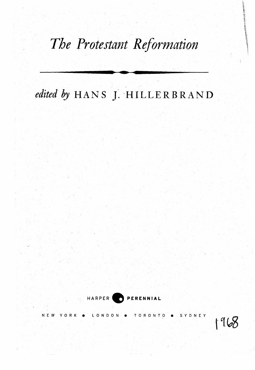The Protestant Reformation (Documentary History of Western Civilization) by Hans J. Hillerbrand
