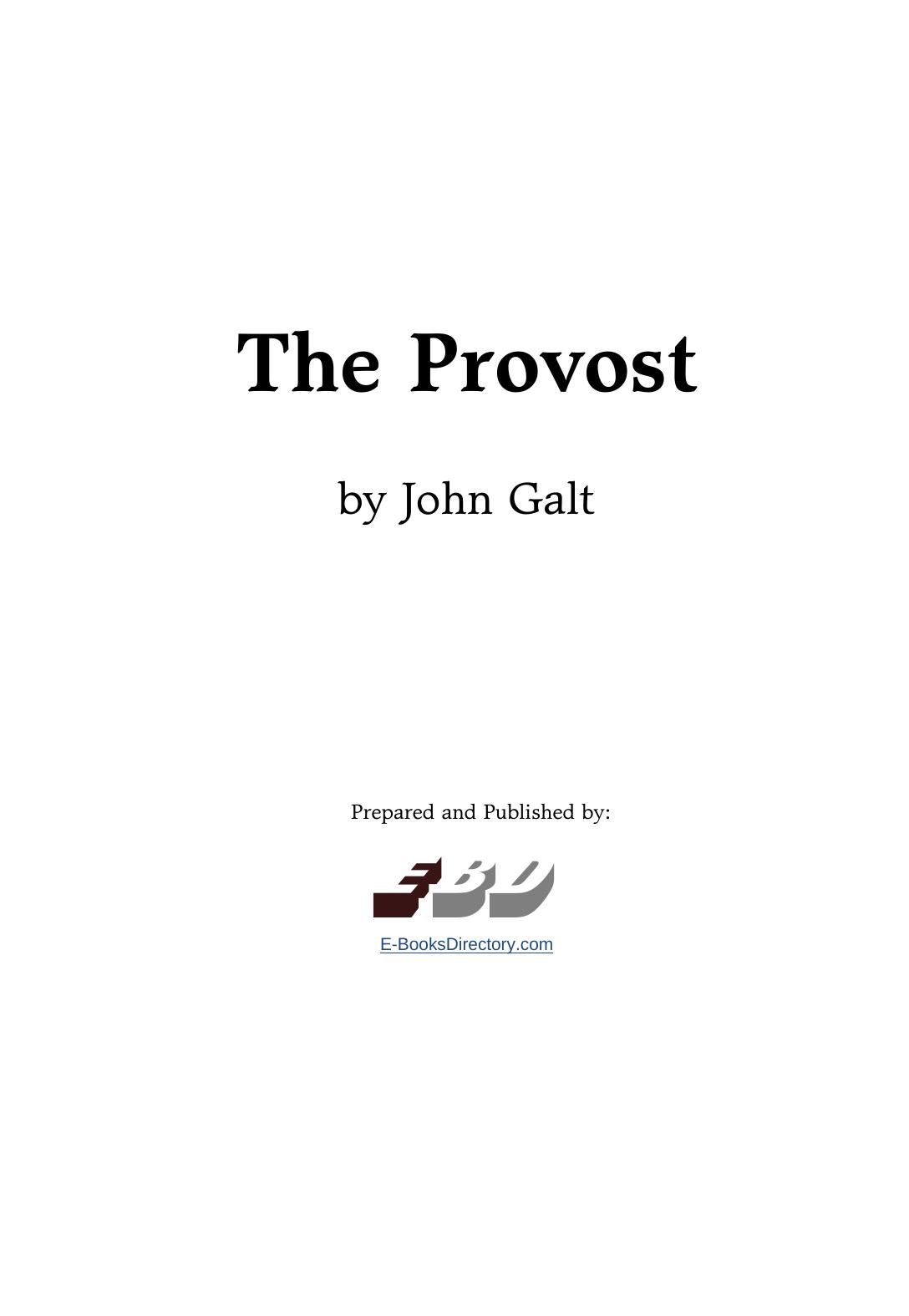 The Provost by John Galt