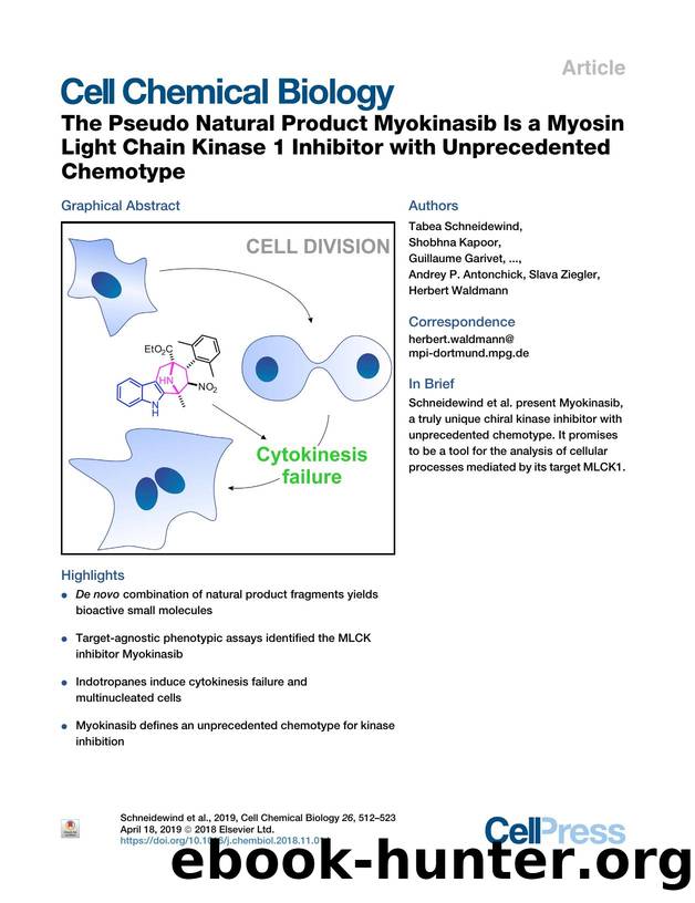 The Pseudo Natural Product Myokinasib Is a Myosin Light Chain Kinase 1 Inhibitor with Unprecedented Chemotype by unknow