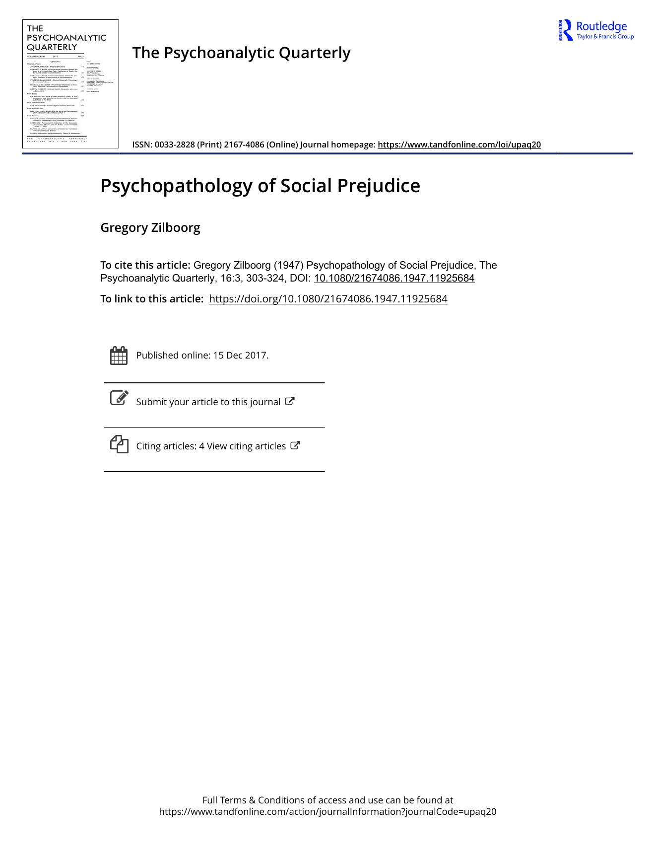 The Psychoanalytic Quarterly, Volume 16, Issue 3 (1947) by Unknown