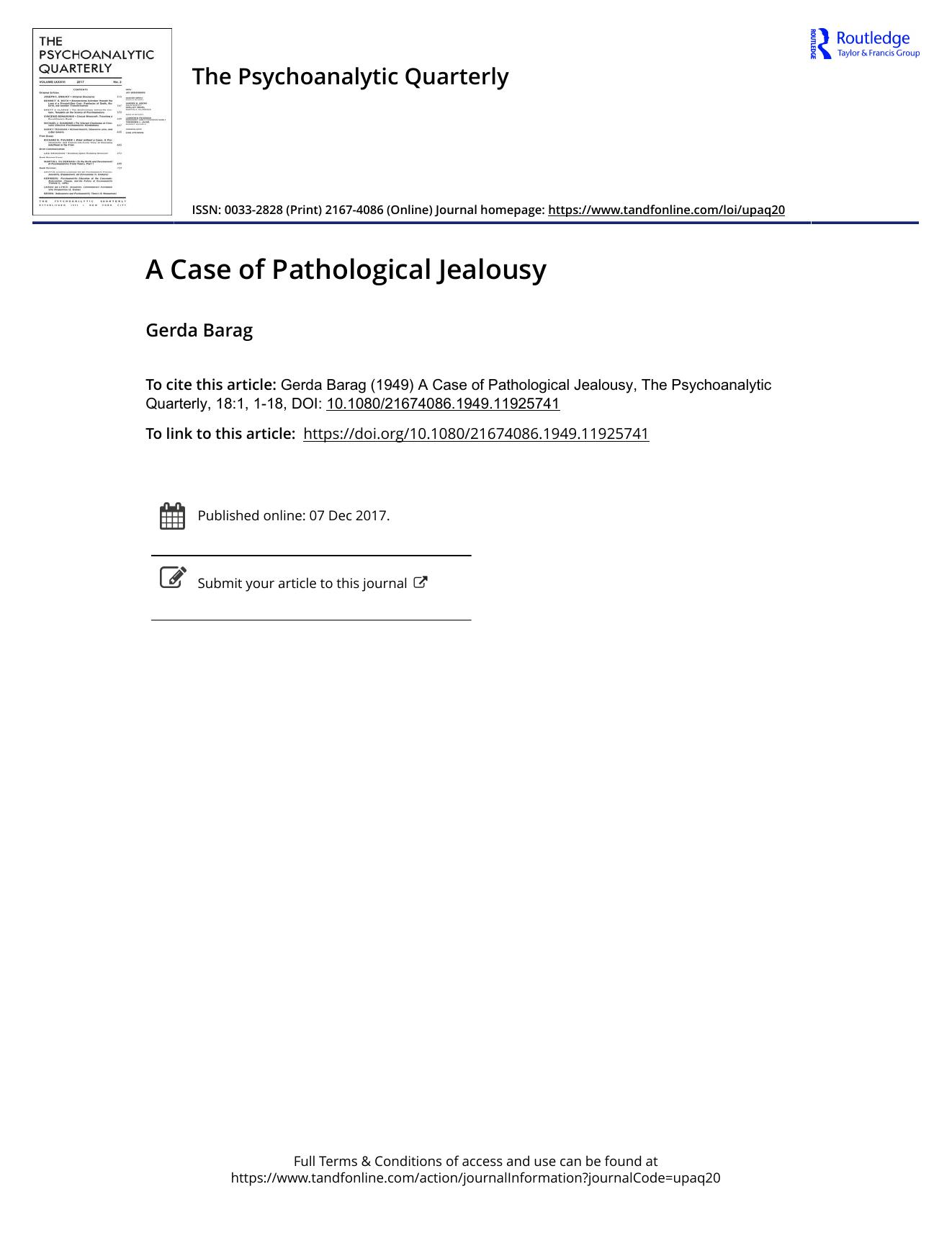 The Psychoanalytic Quarterly, Volume 18, Issue 1 (1949) by Unknown