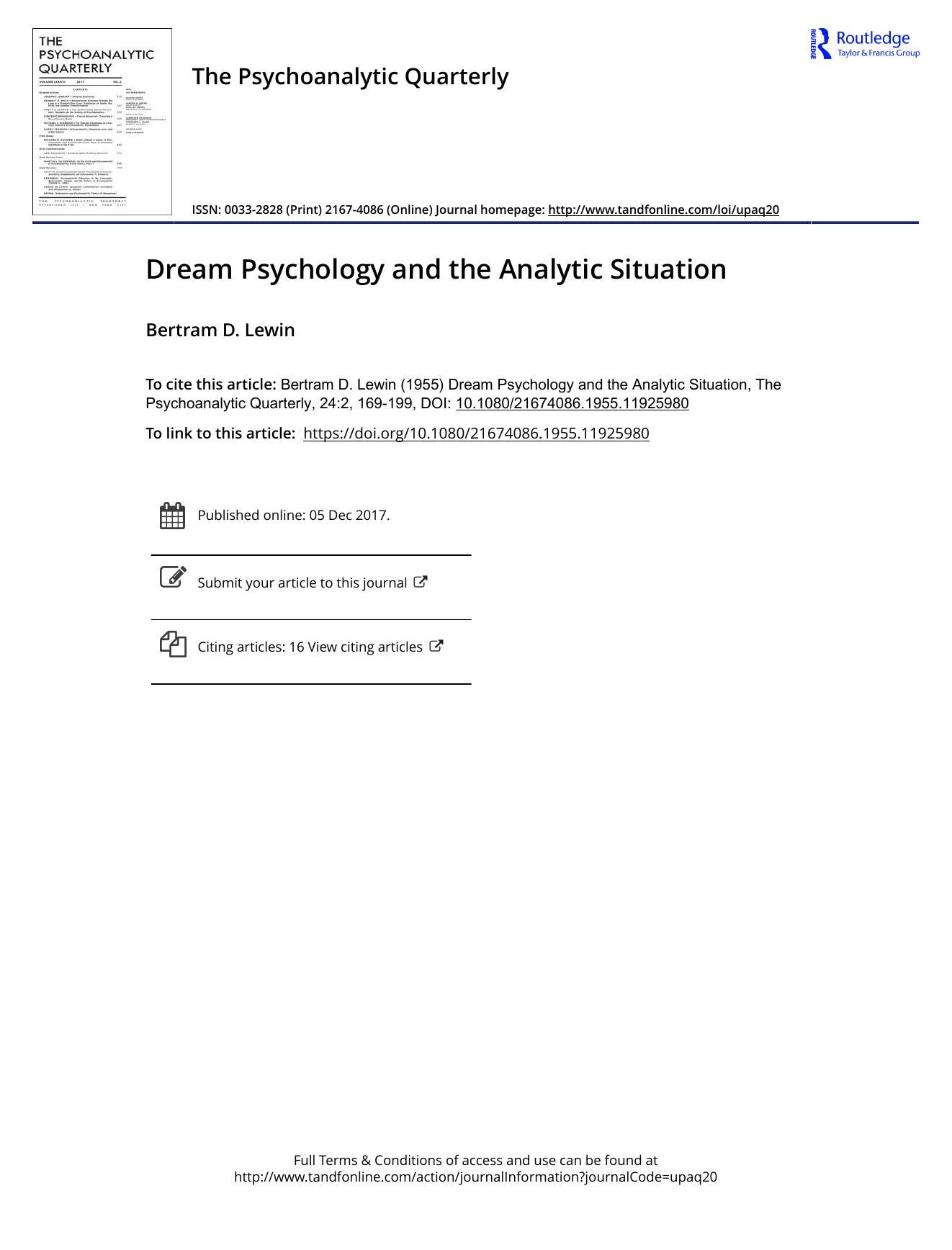 The Psychoanalytic Quarterly, Volume 24, Issue 2 (1955) by Unknown