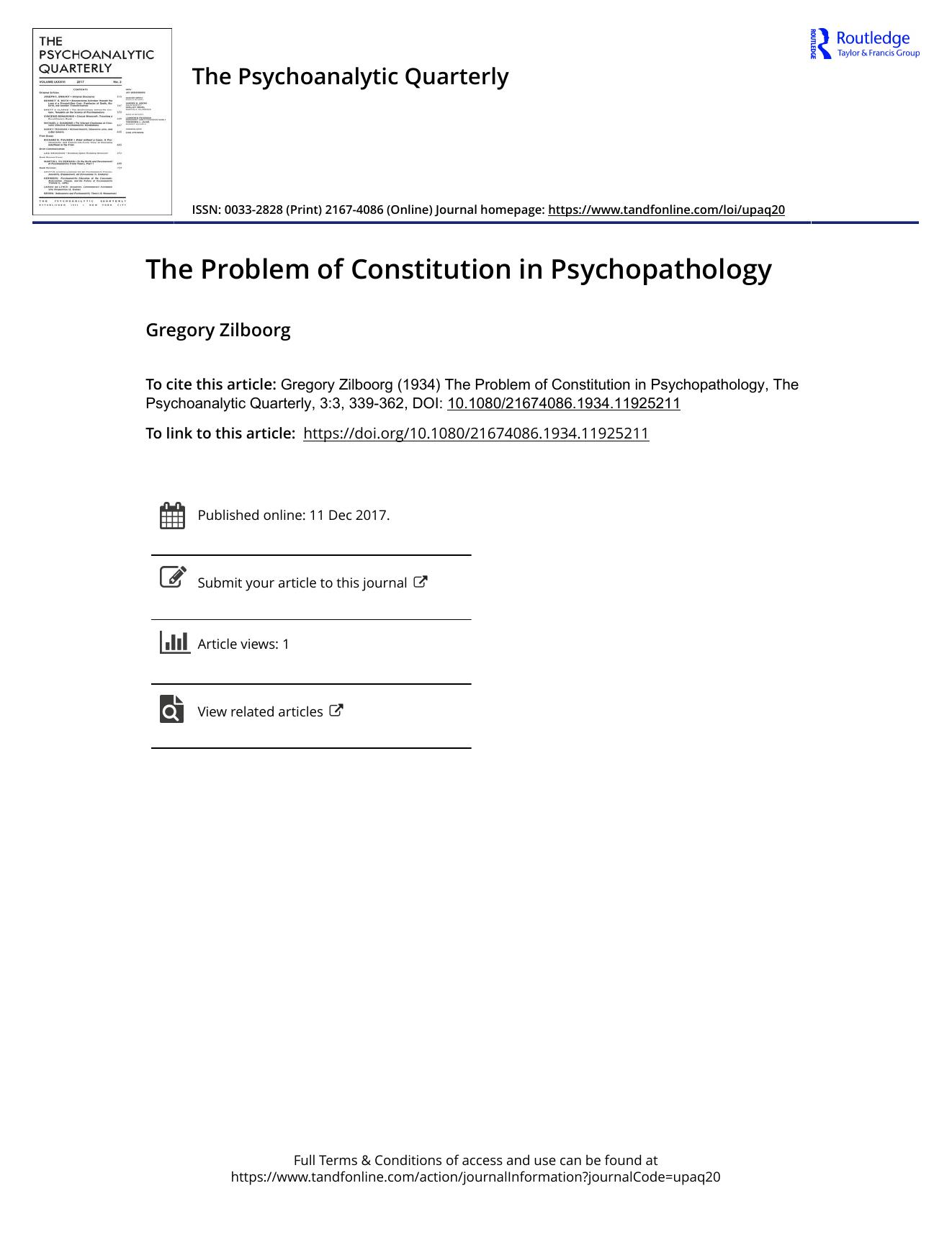 The Psychoanalytic Quarterly, Volume 3, Issue 3 (1934) by Unknown