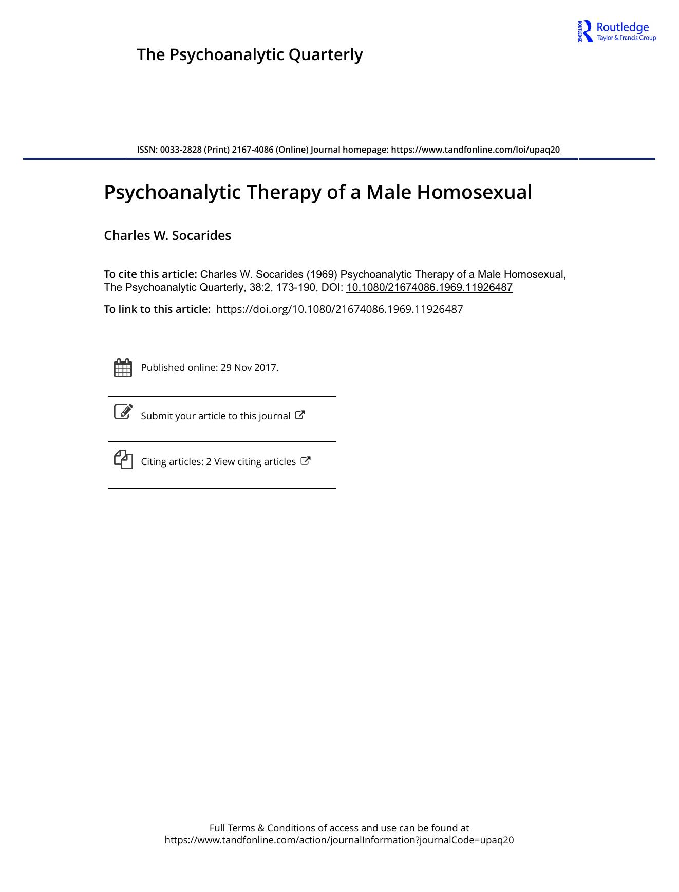 The Psychoanalytic Quarterly, Volume 38, Issue 2 (1969) by Unknown
