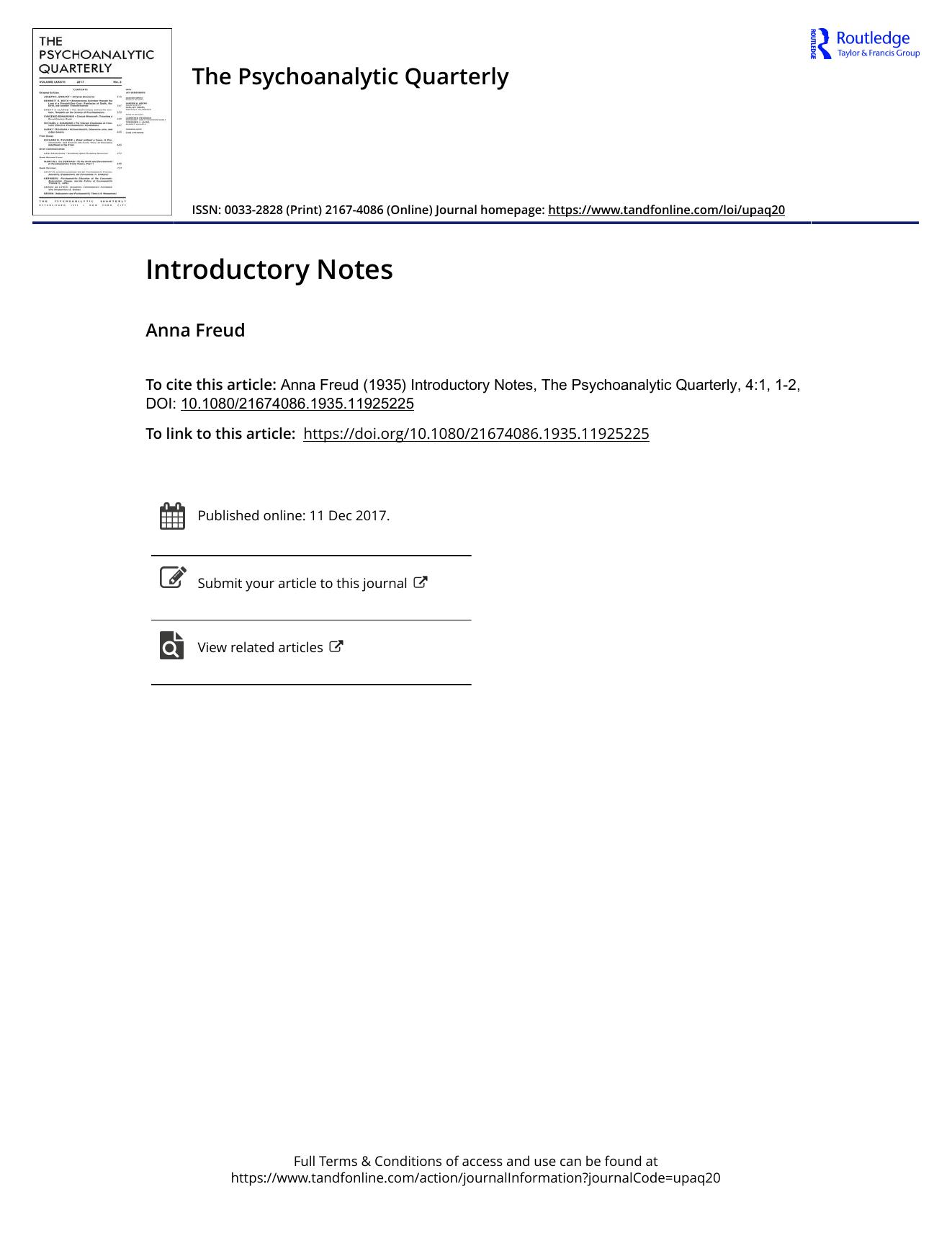 The Psychoanalytic Quarterly, Volume 4, Issue 1 (1935) by Unknown