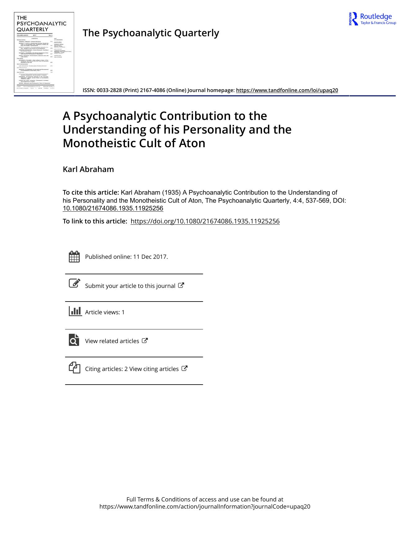 The Psychoanalytic Quarterly, Volume 4, Issue 4 (1935) by Unknown