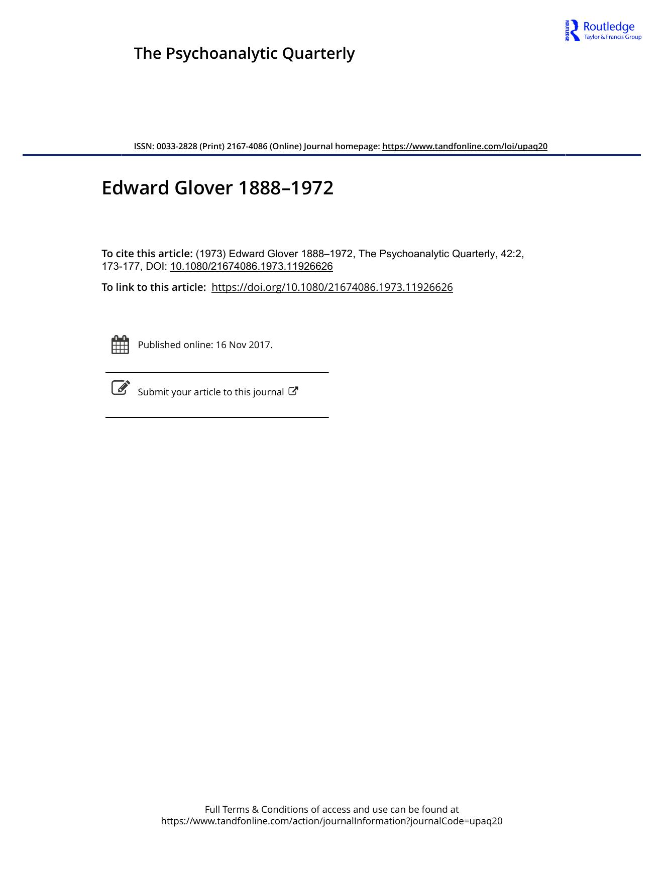 The Psychoanalytic Quarterly, Volume 42, Issue 2 (1973) by Unknown