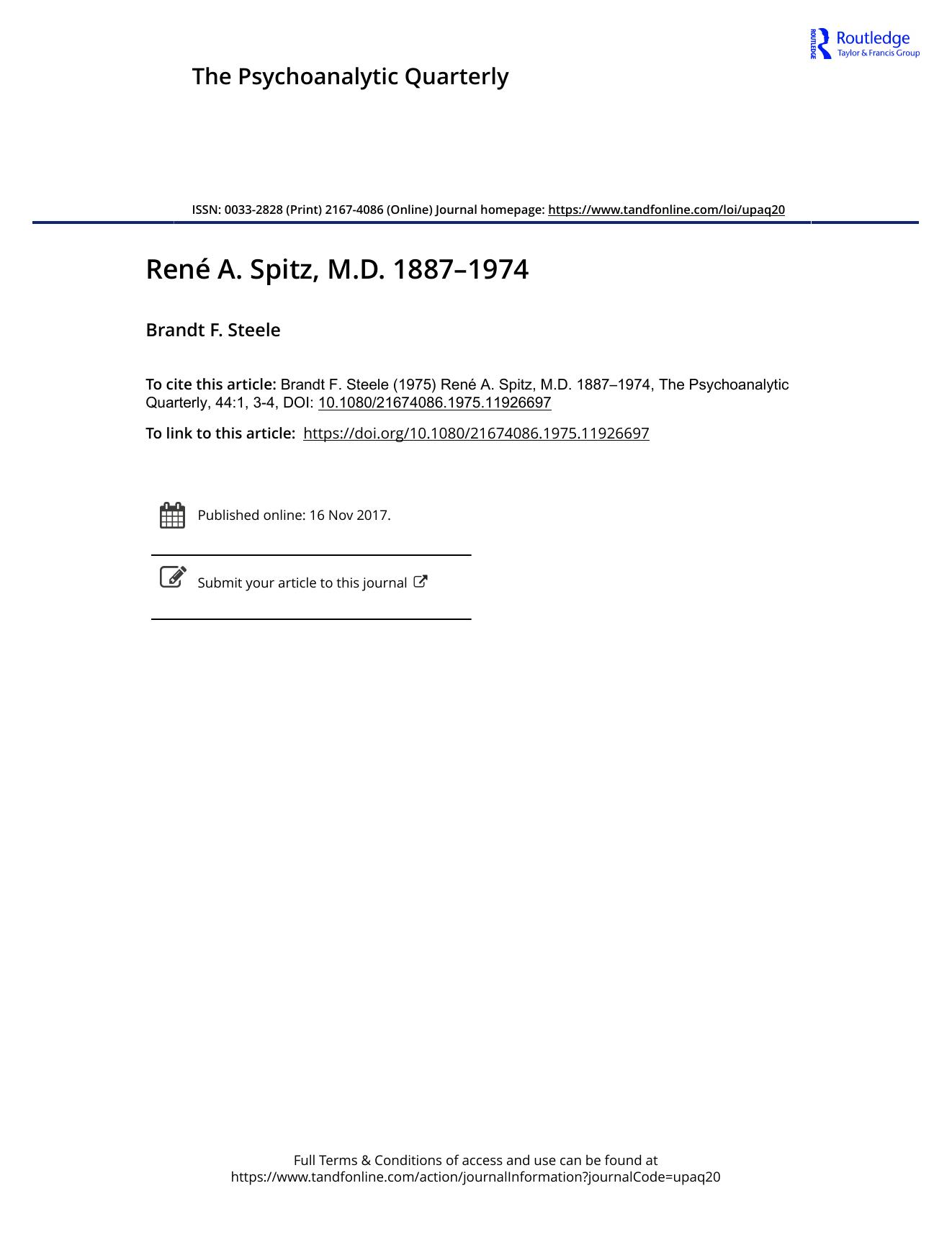 The Psychoanalytic Quarterly, Volume 44, Issue 1 (1975) by Unknown