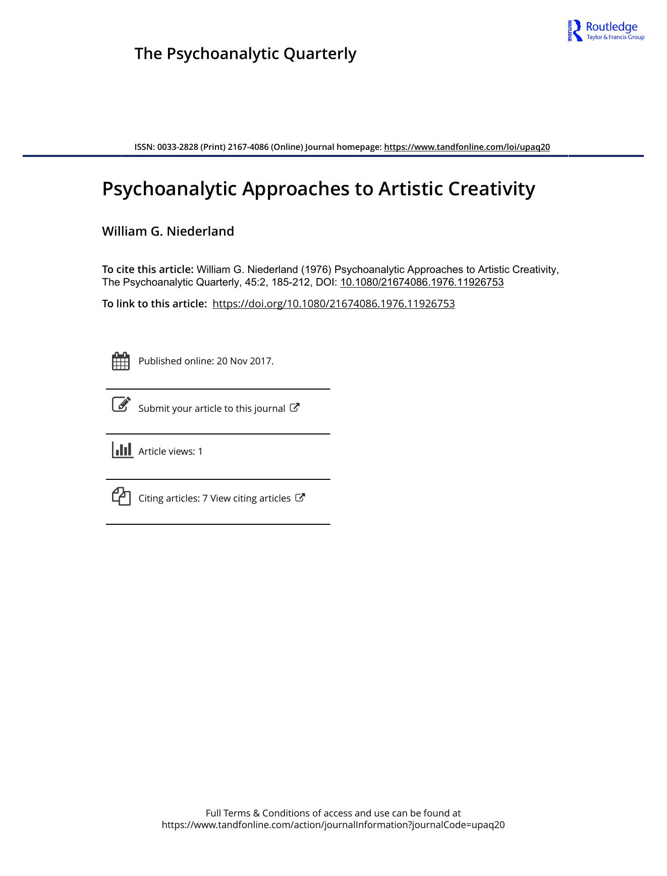 The Psychoanalytic Quarterly, Volume 45, Issue 2 (1976) by Unknown