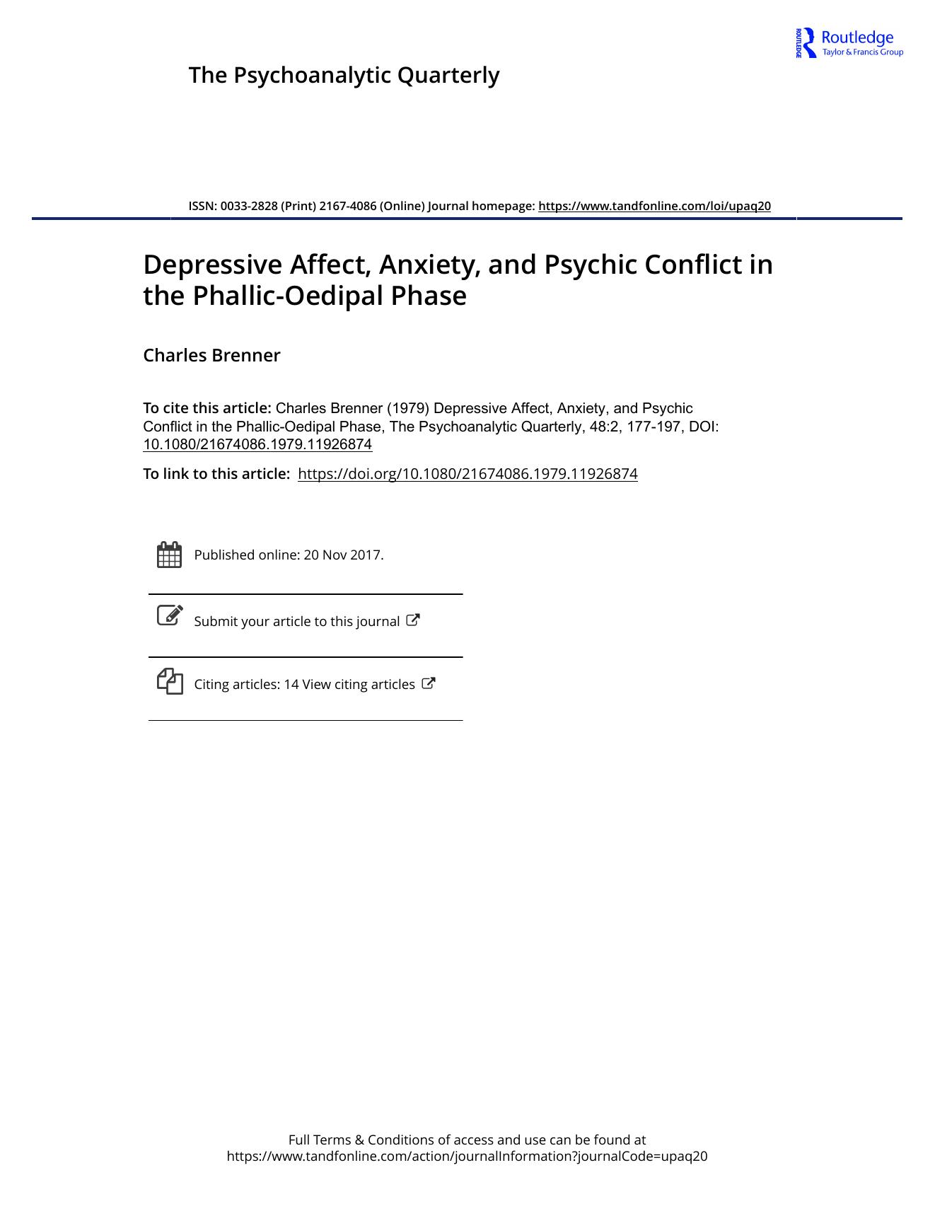 The Psychoanalytic Quarterly, Volume 48, Issue 2 (1979) by Unknown