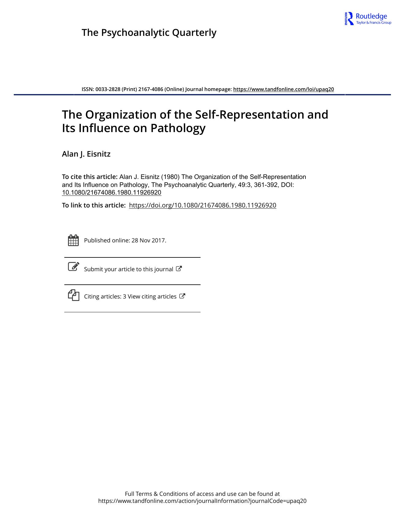 The Psychoanalytic Quarterly, Volume 49, Issue 3 (1980) by Unknown