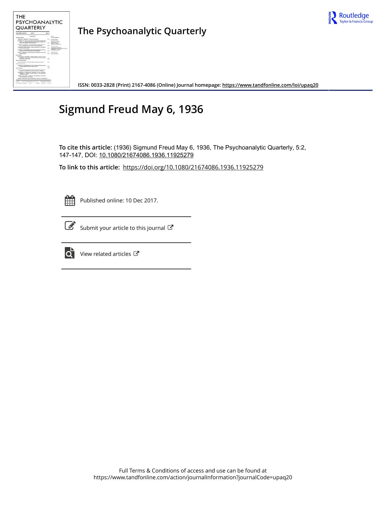 The Psychoanalytic Quarterly, Volume 5, Issue 2 (1936) by Unknown