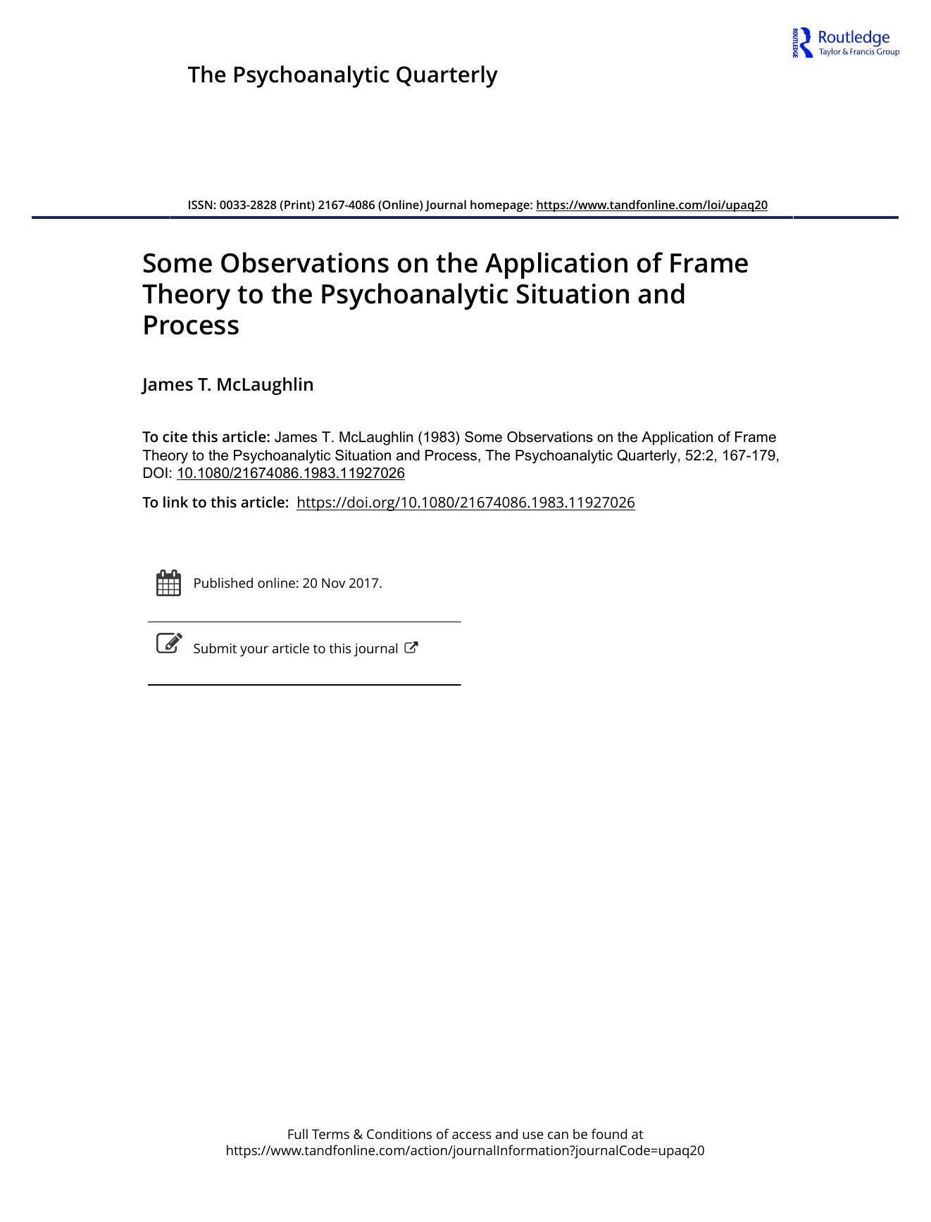The Psychoanalytic Quarterly, Volume 52, Issue 2 (1983) by Unknown