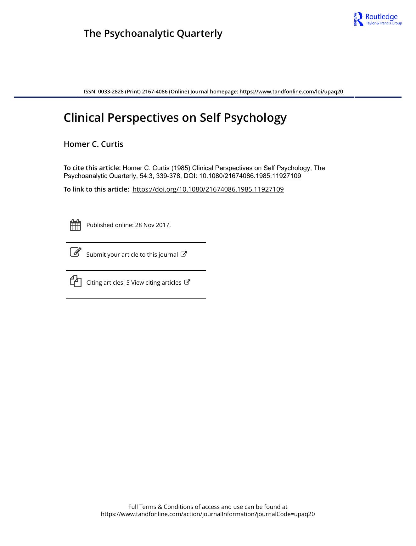 The Psychoanalytic Quarterly, Volume 54, Issue 3 (1985) by Unknown