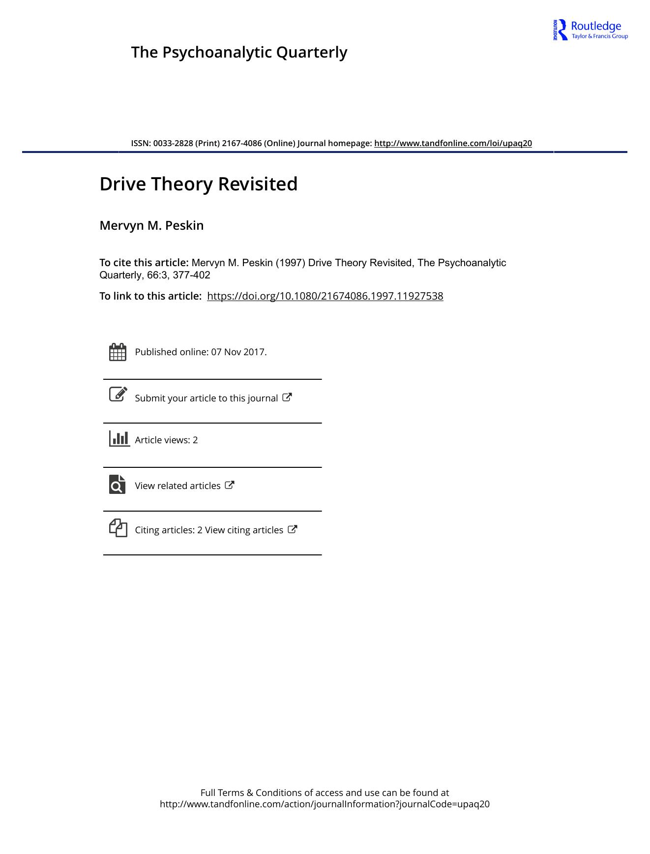 The Psychoanalytic Quarterly, Volume 66, Issue 3 (1997) by Unknown