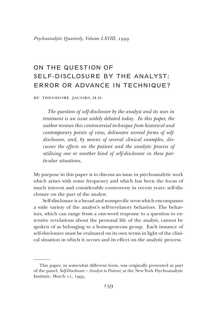 The Psychoanalytic Quarterly, Volume 68, Issue 2 (1999) by Unknown