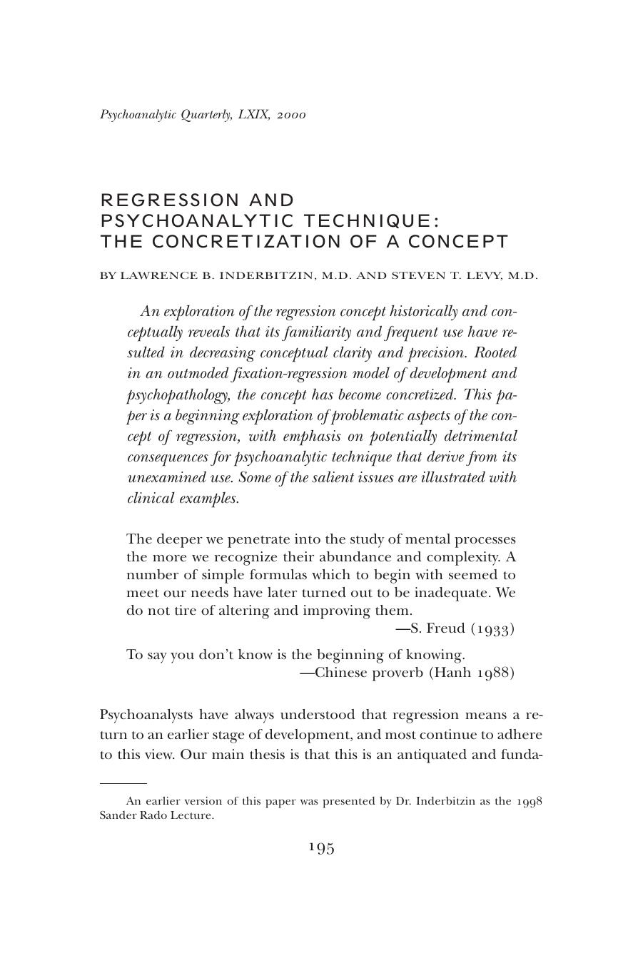 The Psychoanalytic Quarterly, Volume 69, Issue 2 (2000) by Unknown