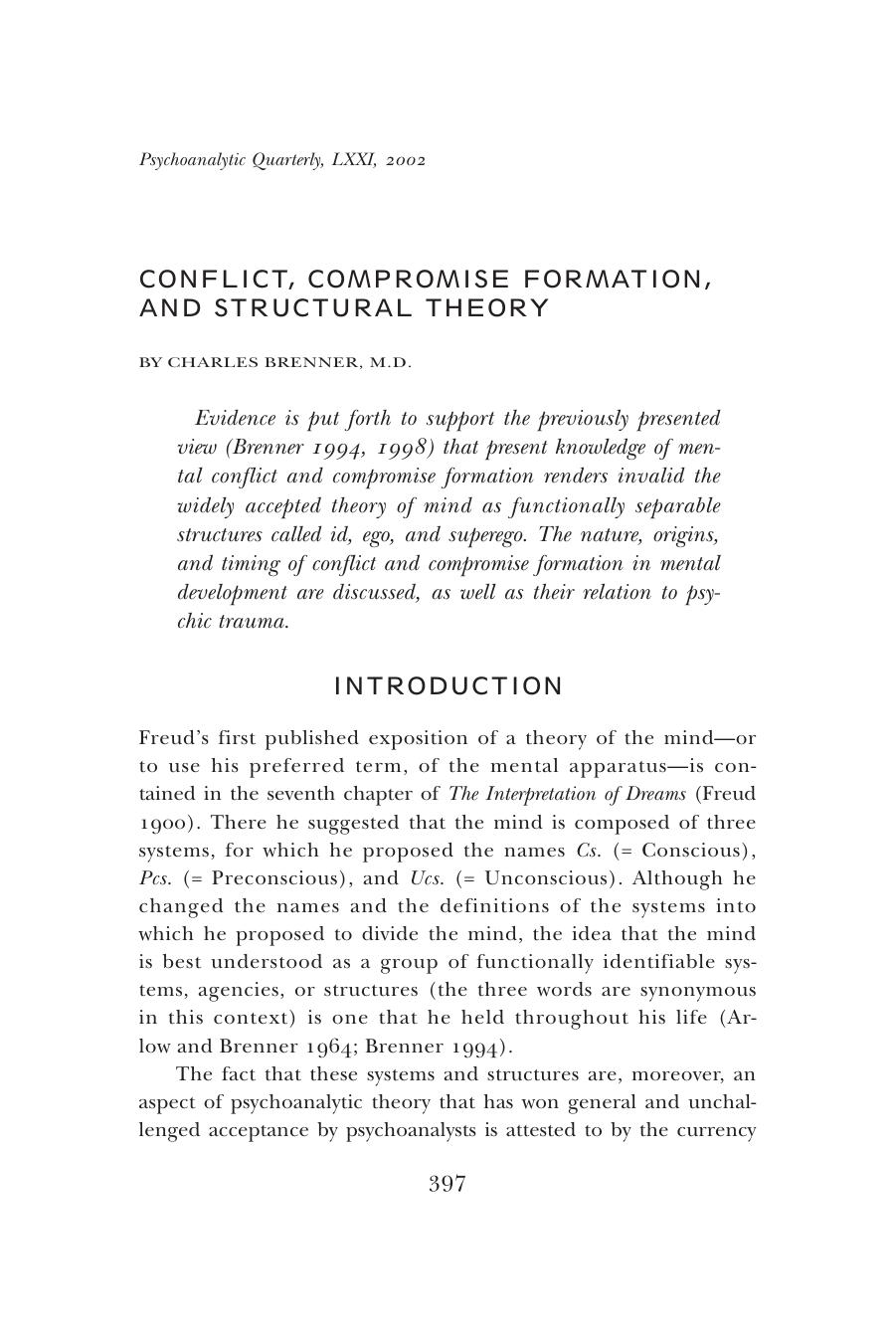 The Psychoanalytic Quarterly, Volume 71, Issue 3 (2002) by Unknown