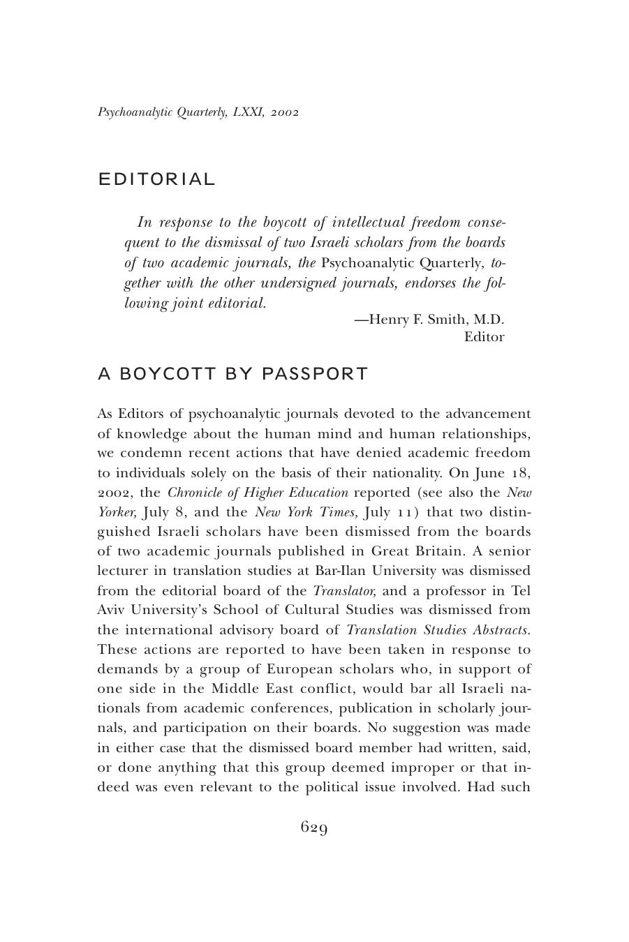 The Psychoanalytic Quarterly, Volume 71, Issue 4 (2002) by Unknown
