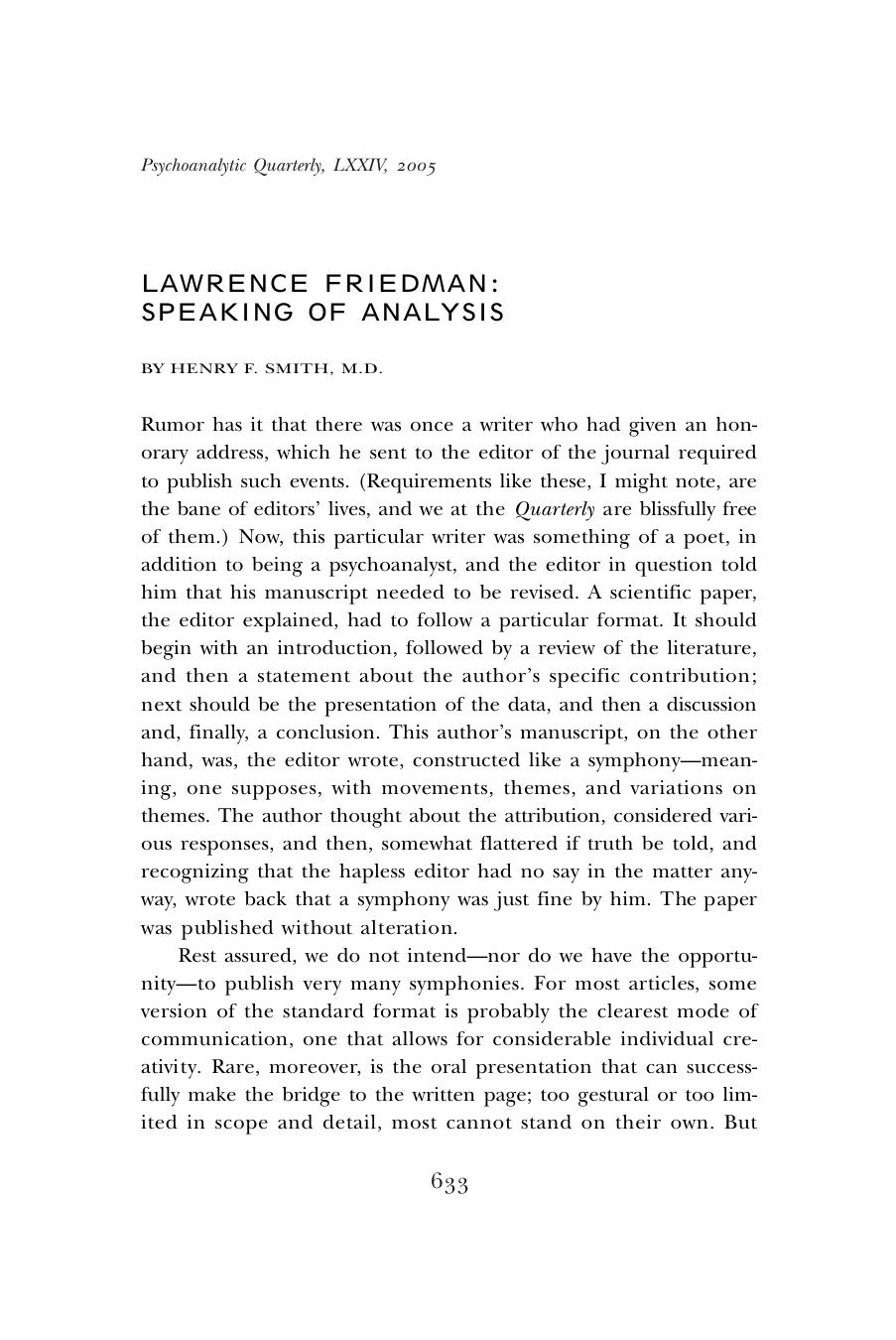 The Psychoanalytic Quarterly, Volume 74, Issue 3 (2005) by Unknown