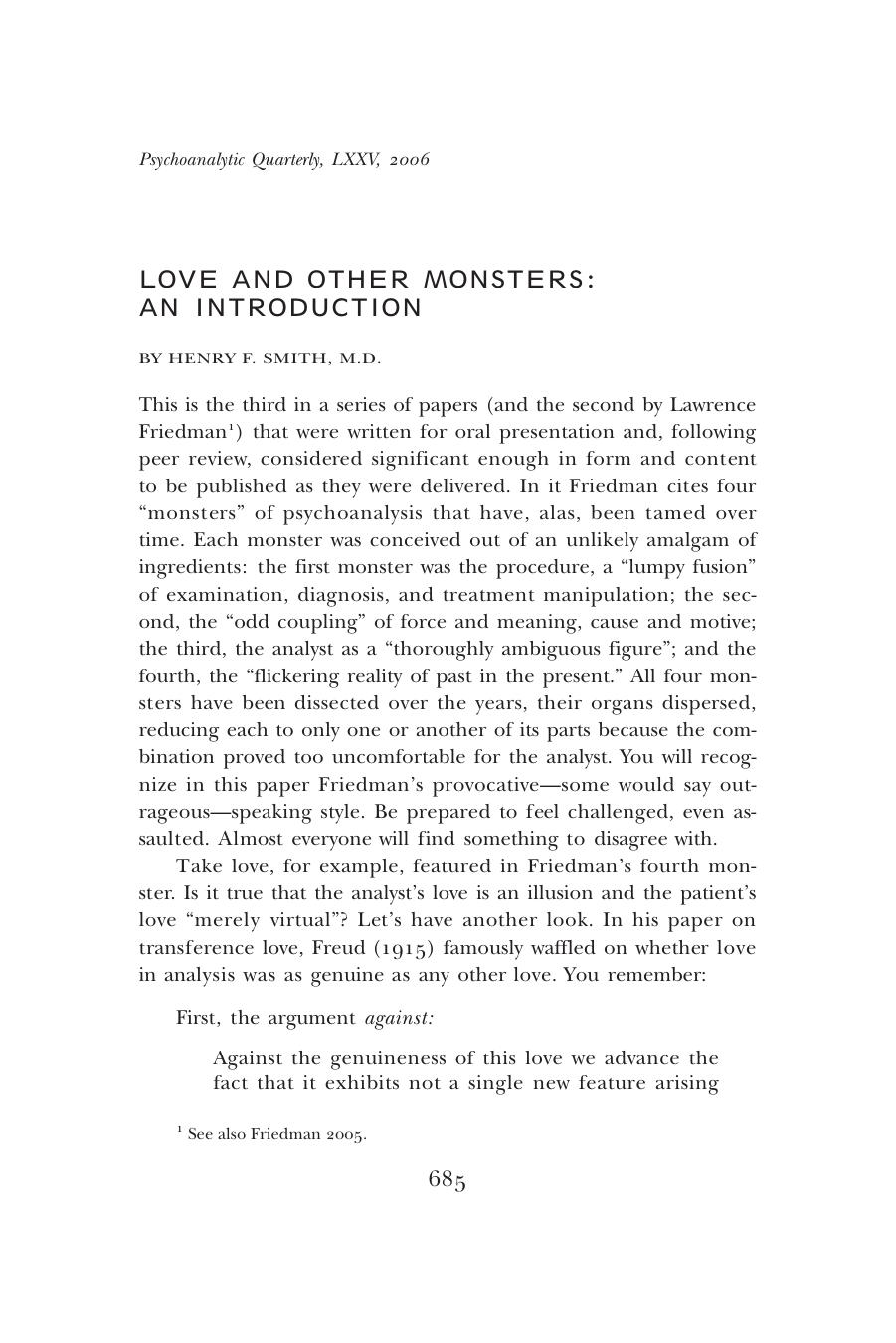 The Psychoanalytic Quarterly, Volume 75, Issue 3 (2006) by Unknown