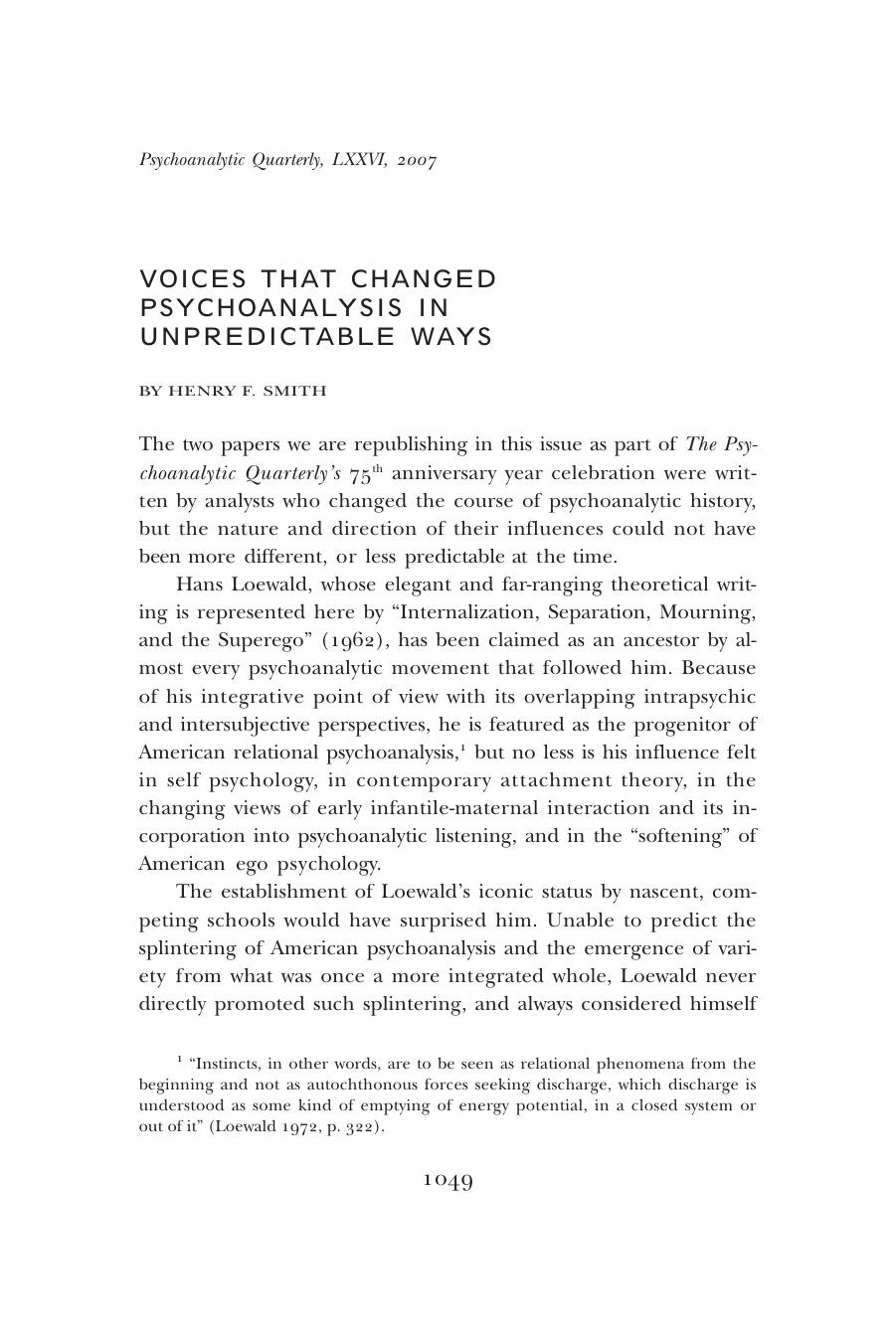 The Psychoanalytic Quarterly, Volume 76, Issue 4 (2007) by Unknown
