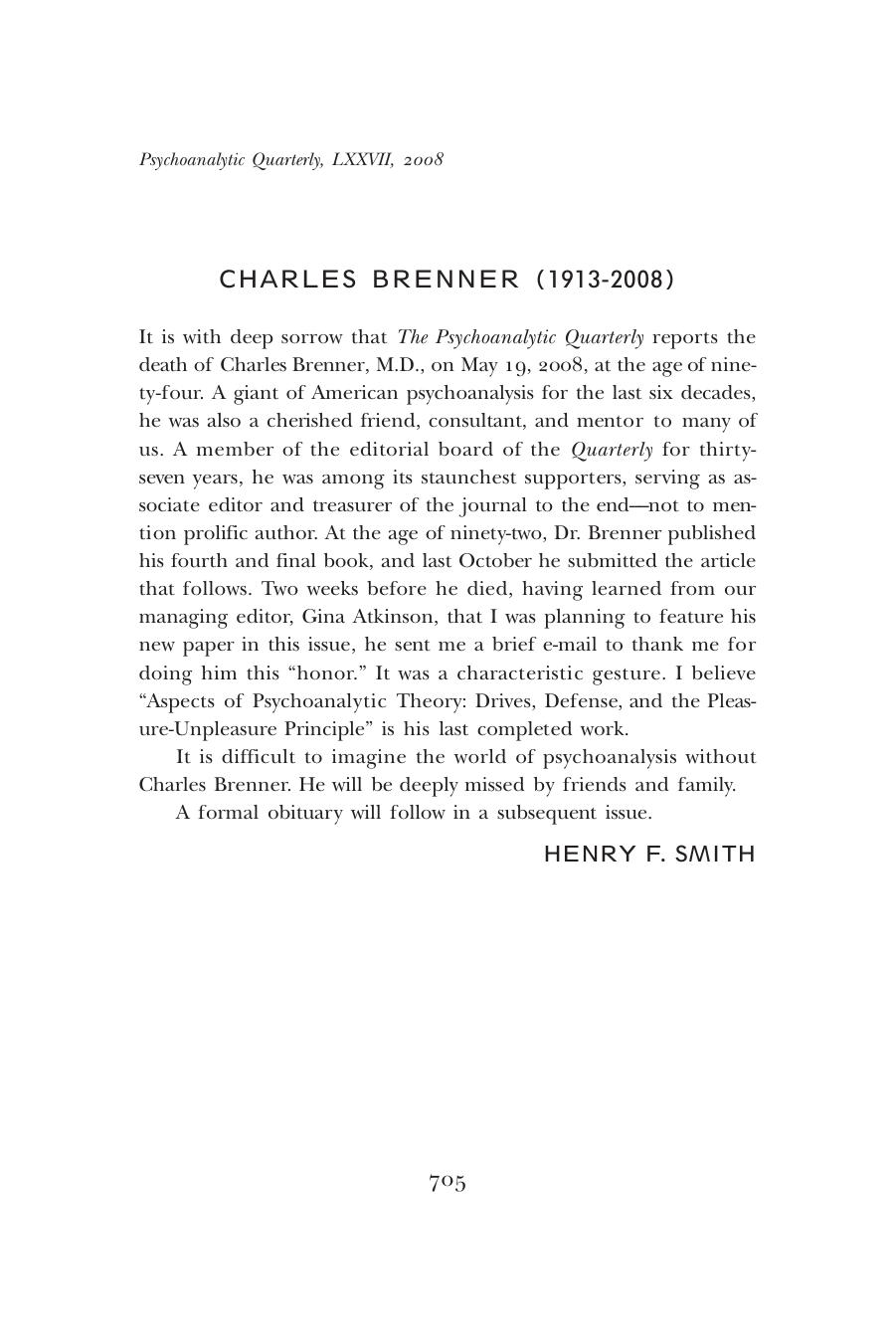 The Psychoanalytic Quarterly, Volume 77, Issue 3 (2008) by Unknown