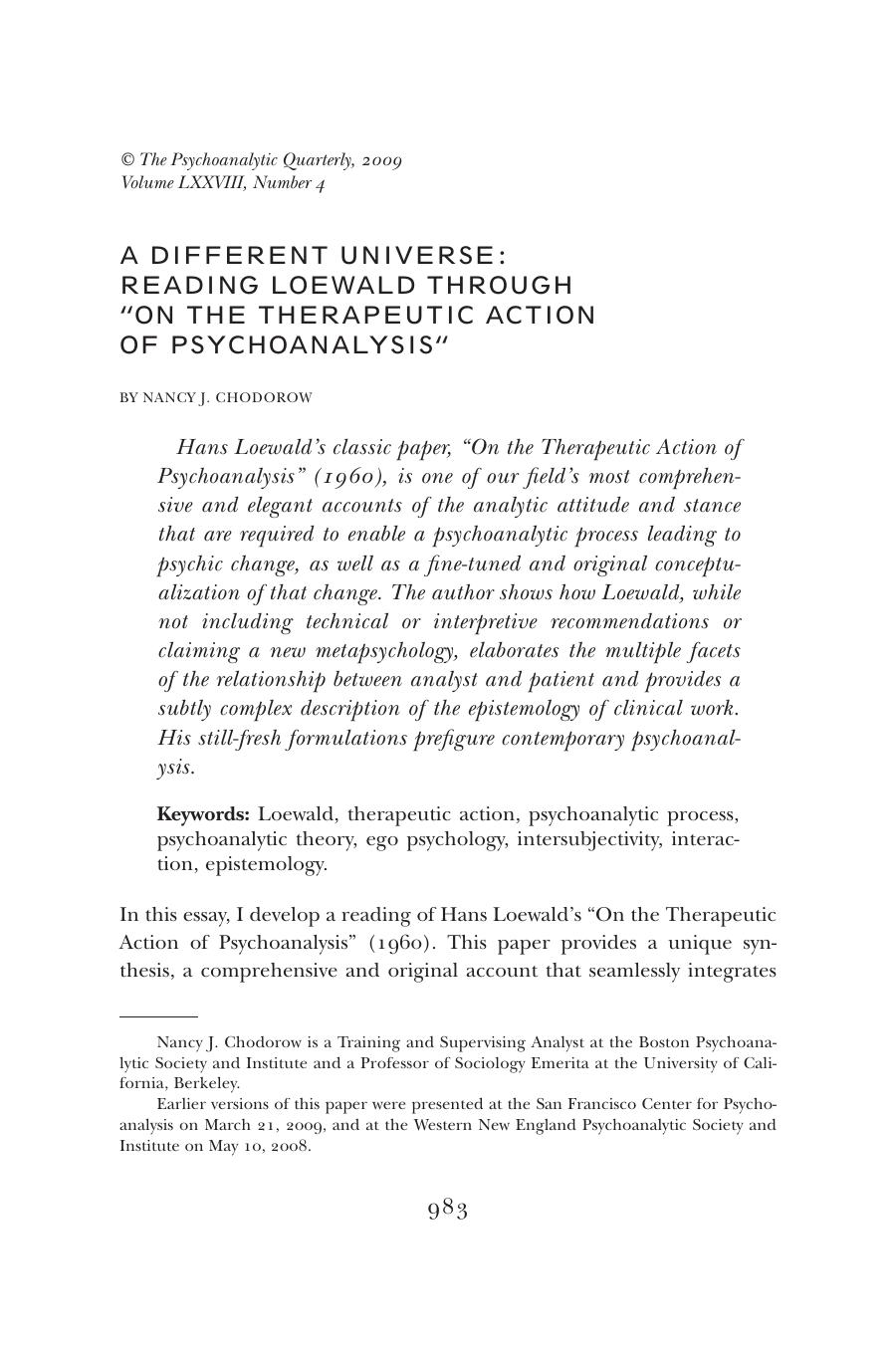 The Psychoanalytic Quarterly, Volume 78, Issue 4 (2009) by Unknown