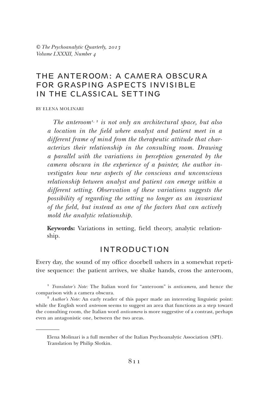 The Psychoanalytic Quarterly, Volume 82, Issue 4 (2013) by Unknown