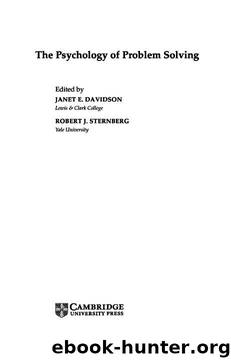 The Psychology of Problem Solving by Unknown