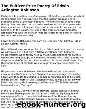 The Pulitzer Prize Poetry by Edwin Arlington Robinson