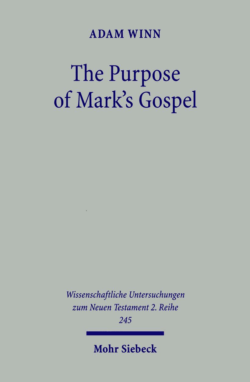 The Purpose of Mark's Gospel: An Early Christian Response to Roman Imperial Propaganda (Repost) by Unknow